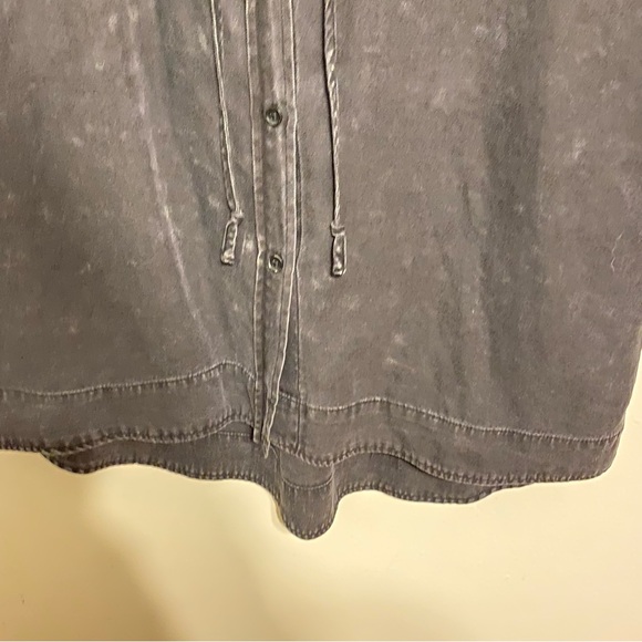 For The Republic Black Lyocell  Long Sleeved Shirt Dress size Large - Picture 7 of 15